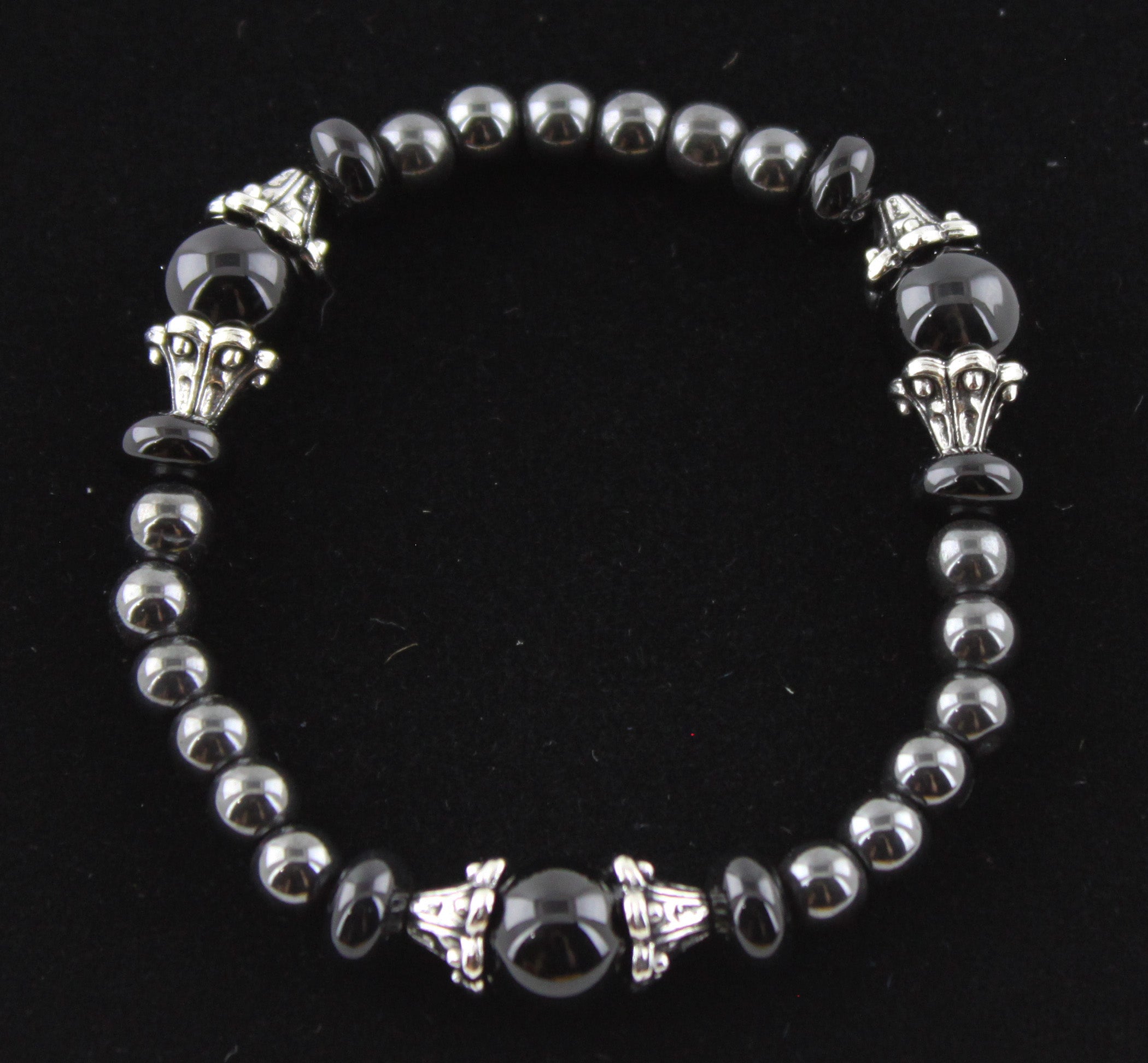 Black Onyx & Magnetic Hematite Bracelet