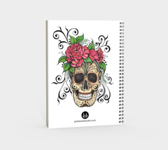Floral Skull Spiral Notebook