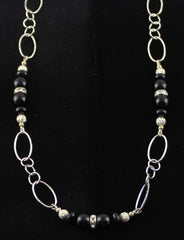 Black Onyx & Sterling Silver Necklace