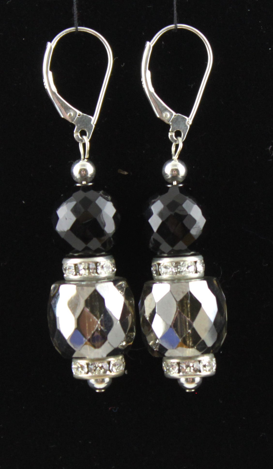 Sparkle Black and Grey Earrings