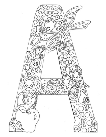 Letter A Colouring Page