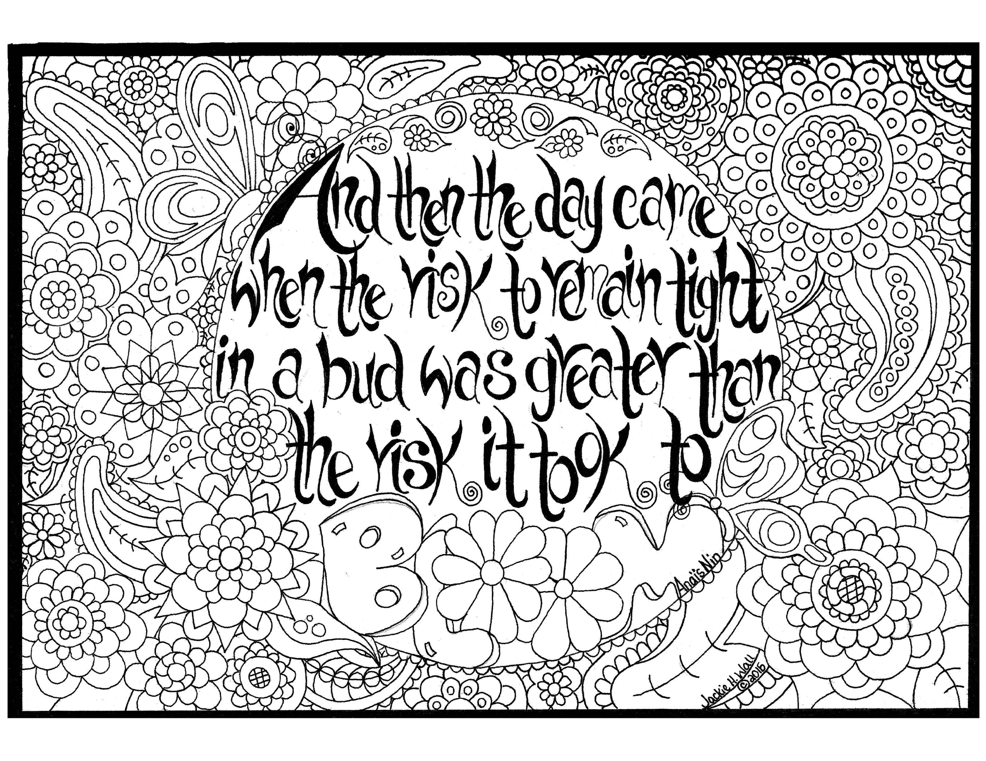 Bloom Colouring Page