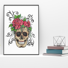 Floral Skull Printable Art