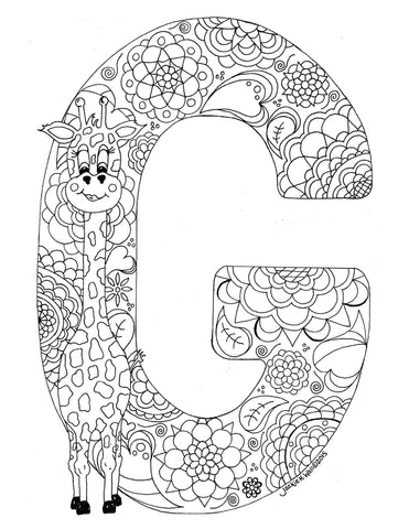 Letter G Colouring Page