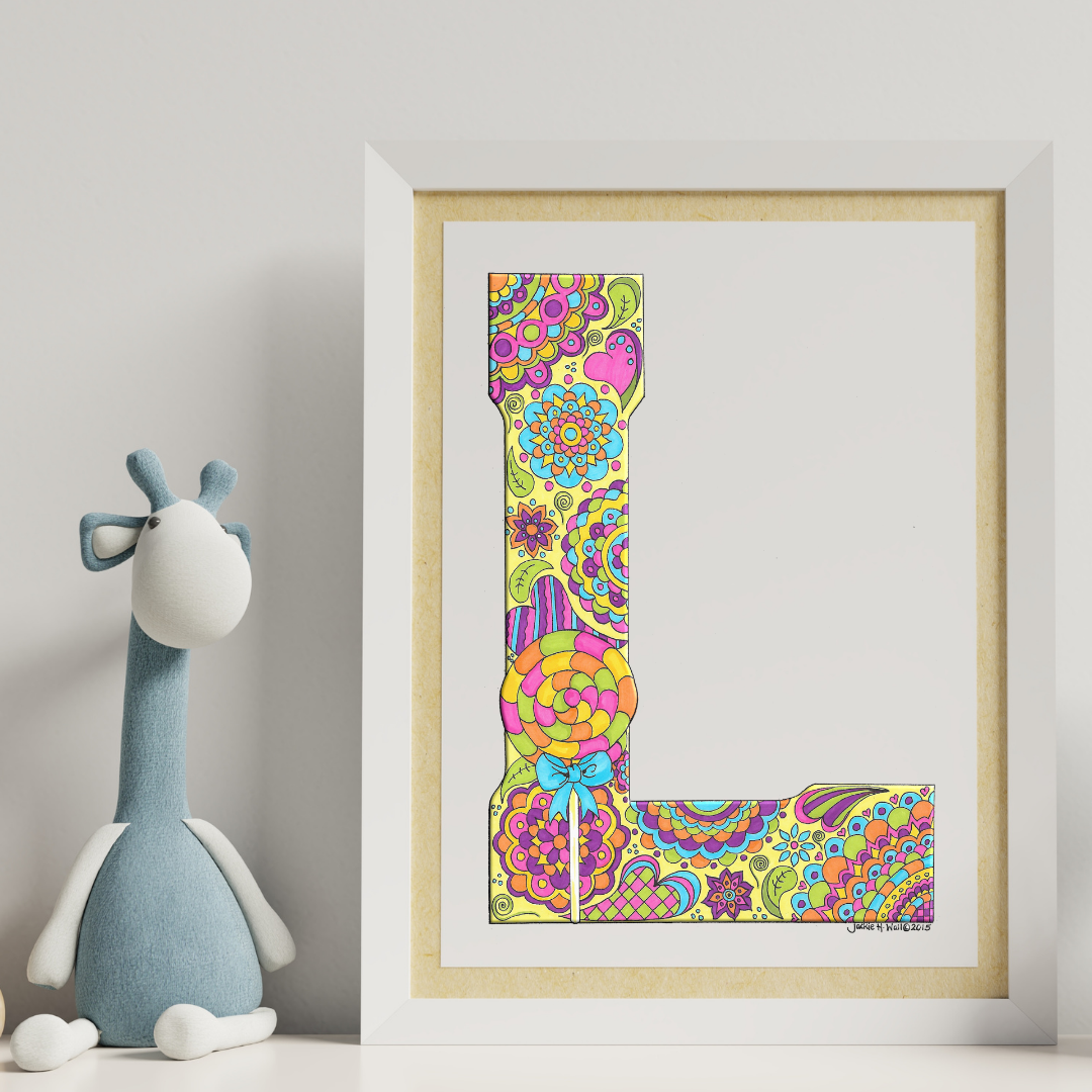 L Shape Painting Art For The Letter L