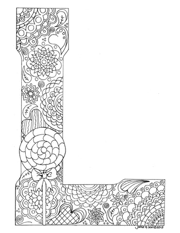 Letter L Colouring Page