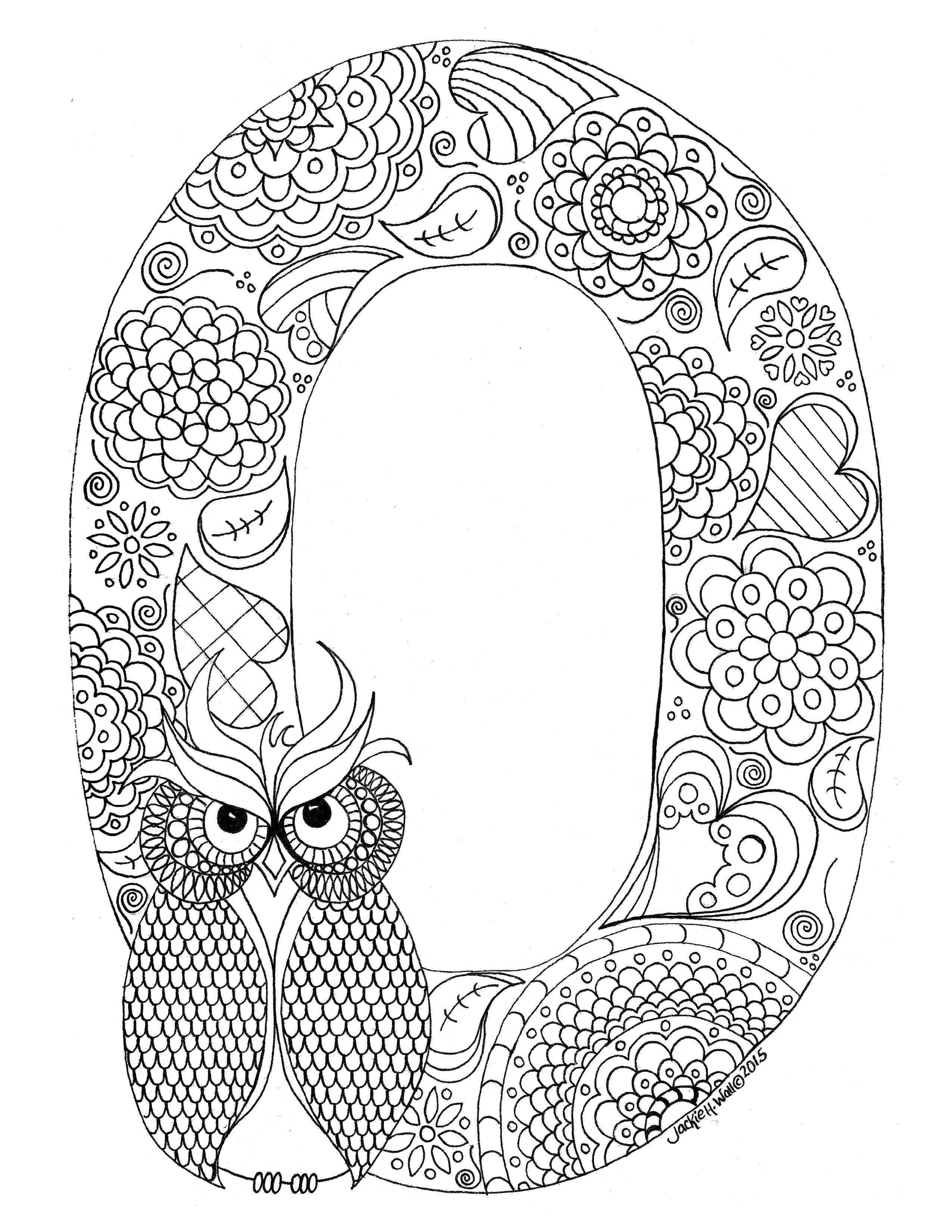 Letter O Colouring Page