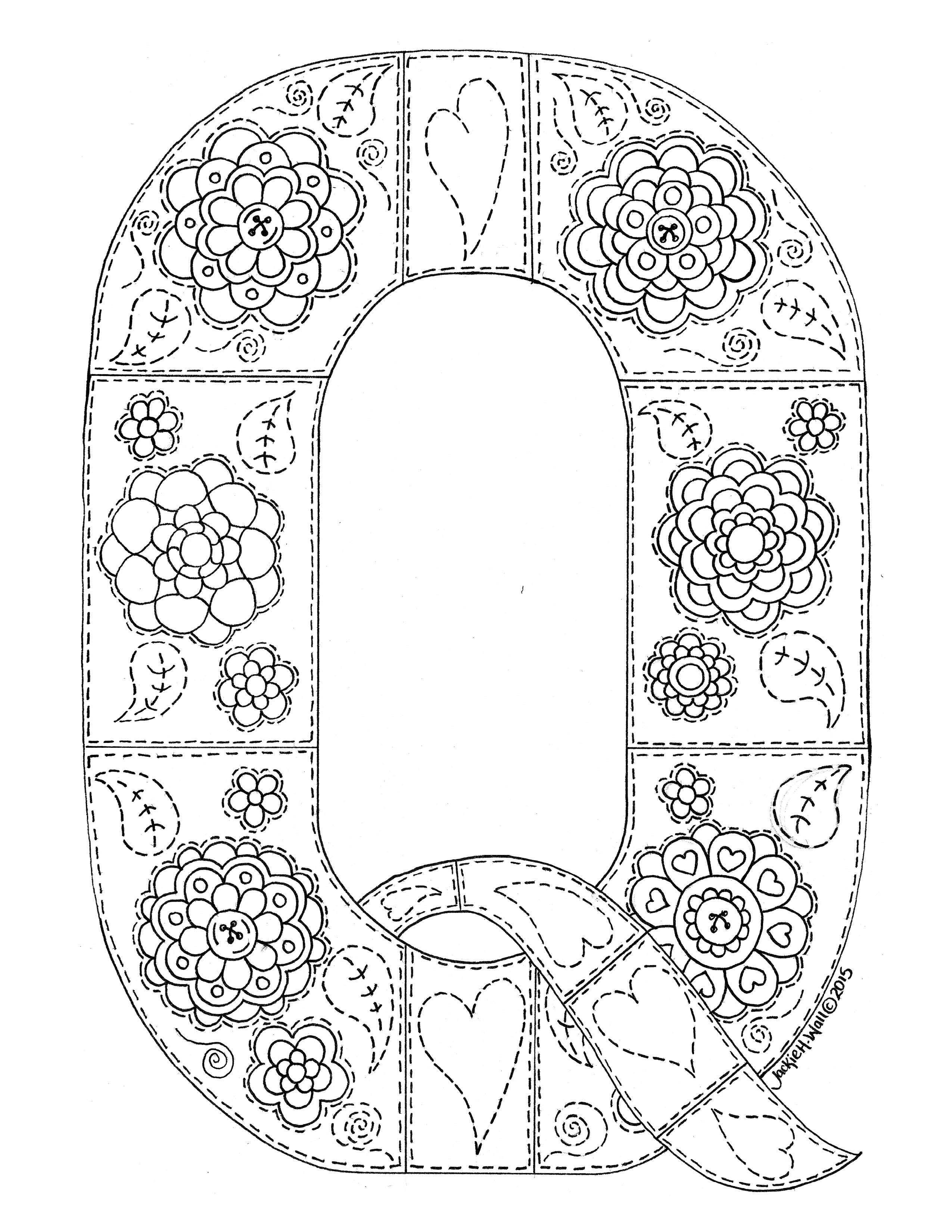 Letter Q Colouring Page