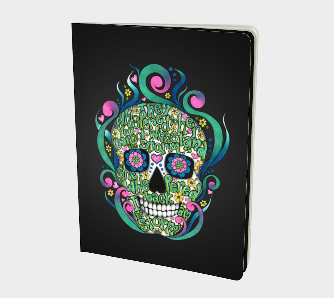 Storm Sugar Skull Large Notebook