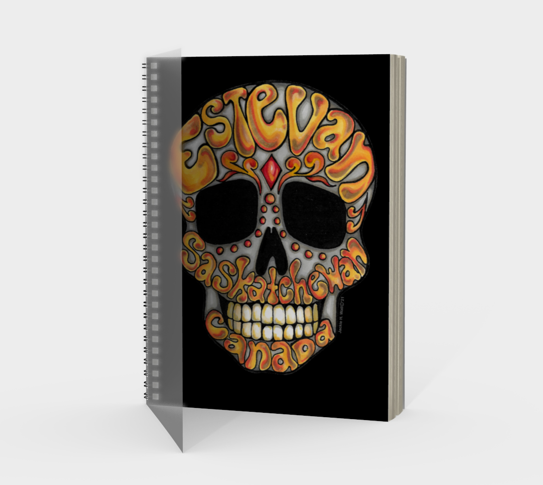 Estevan Skull Spiral Notebook