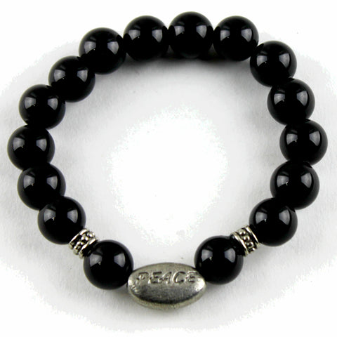 Black Onyx Peace Bracelet